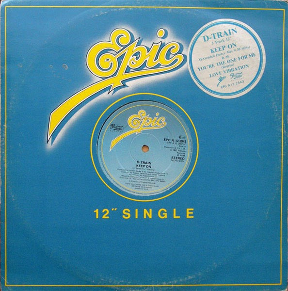 Image of Front Cover of 12" - VG/VG - D-TRAIN, Keep On / You're The One For Me (Reprise) / Love Vibrations (Epic; EPC A 13 2543, UK 1982, Company Sleeve), Light marks. Light ringwear on sleeve.,  - 3546118S