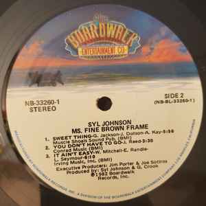 Image of Label Cover of LP - EX/EX - SYL JOHNSON, Ms. Fine Brown Frame (The Boardwalk Entertainment Co; NB-33260-1, US 1982), Sleeve in shrinkwrap (opened in store).,  - 1726111E