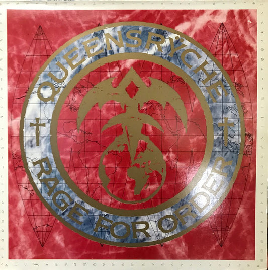 Image of Front Cover of LP - VG+/VG - QUEENSR CHE, Rage For Order (EMI America Grey Labels; AML 3105, UK 1986, Inner With Square Corners), Strong VG, Lightest of wispy marks, Glossy disc, Clean sleeve. ,  - 1716280C