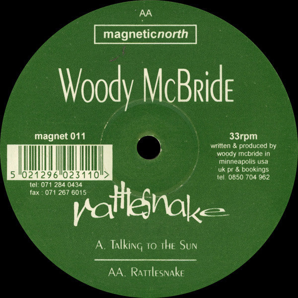Image of Front Cover of 12" - /G - WOODY MCBRIDE, Rattlesnake (Magnetic North; magnet 011, UK 1994), Many marks, plays VG.,  - 1746096S