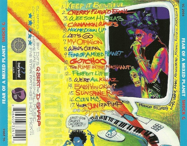 Image of Back Cover of CD - M/M - SHOCK G, Fear Of A Mixed Planet (33rd Street Records; SG-2004, US 2004, Jewel Case), SEALED,  - 1736059E