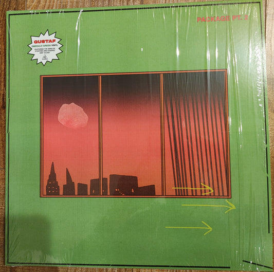 Image of Front Cover of LP - EX/EX - GUSTAF, Package Pt. 2 (Royal Mountain Records ; RMR-173-1, Worldwide 2024, Inner, Green Vinyl), Opened Instore, Still In Stickered Shrinkwrap,  - 1726227E