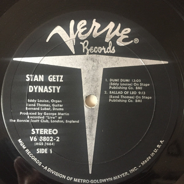 Image of Label Cover of 2xLP - G+/VG - STAN GETZ, Dynasty (Verve Records; V6-8802-2, US 1971, Gatefold), ,  - 1726165E