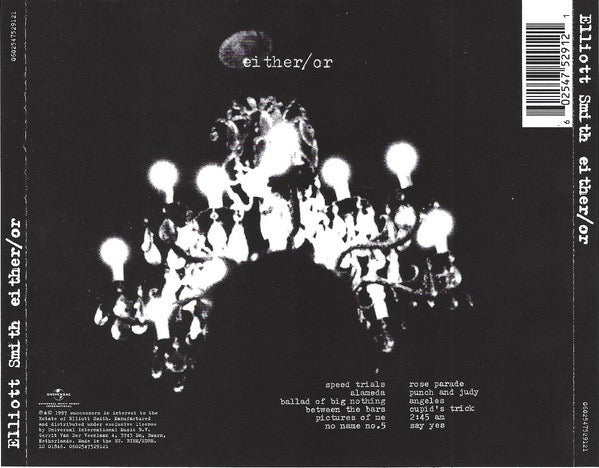 Image of Back Cover of CD - NEW/NEW - ELLIOTT SMITH, Either / Or (Universal; 4752912, Europe 2015 Reissue), ,  - 2416174C