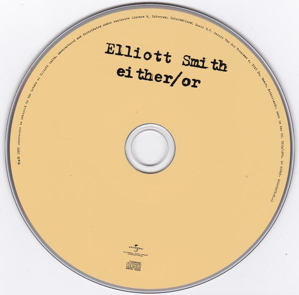 Image of Label Cover of CD - NEW/NEW - ELLIOTT SMITH, Either / Or (Universal; 4752912, Europe 2015 Reissue), ,  - 2416174C