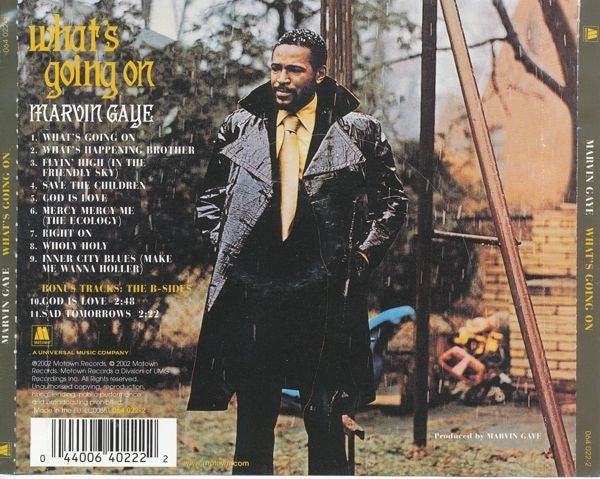 Image of Back Cover of CD - NEW/NEW - MARVIN GAYE, What's Going On (Motown; 640222, Europe 2002 Reissue), ,  - 1716528C