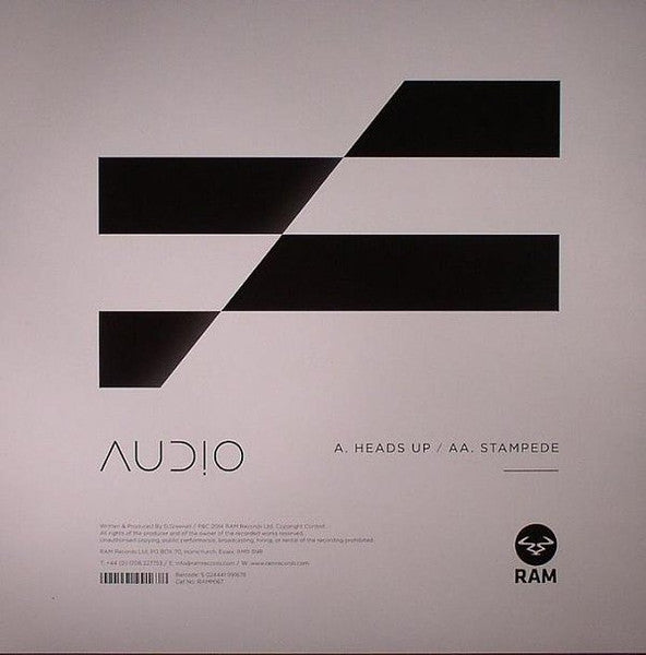Image of Back Cover of LP - VG/VG - AUDIO, Heads Up / Stampede (RAM Records; RAMM167, UK 2014, Picture Sleeve), one or two light marks - minor. sticker top left front sleeve,  - S