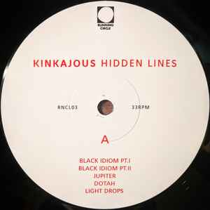 Image of Label Cover of LP - EX/EX - KINKAJOUS, Hidden Lines (Running Circle; RNCL03, UK 2019), Opened instore. Sleeve in shrinkwrap (opened).,  - 1746168S