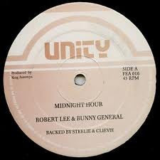 Image of Front Cover of 12" - /VG - ROBERT LEE & BUNNY GENERAL / PAD ANTHONY, Midnight Hour / Bigger Boss (Unity Sounds; FEA 016, UK 1988), Light crackle only, sounds great. Clean labels.,  - 1746173S