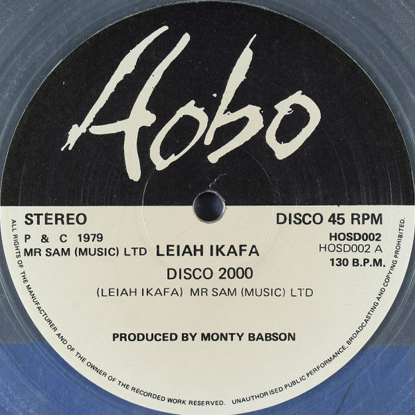 Image of Front Cover of LP - VG/VG+ - LEIAH IKAFA, Disco 2000 / Together In Love (Hobo; HOSD002, UK 1979, Clear vinyl), ,  - 1726309E