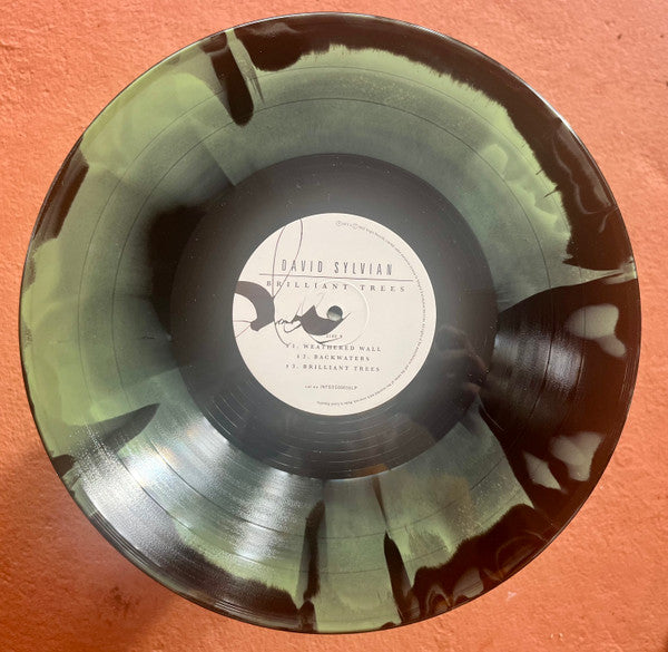 Image of Label Cover of LP - VG+/VG+ - DAVID SYLVIAN, Brilliant Trees (Virgin EMI Records; INTGDS00036LP, Europe 2025 Reissue, Gatefold, Inner, 180 Gram Corona Olive Opaque Vinyl), Sleeve still in hype stickered shrinkwrap,  - 1716432C