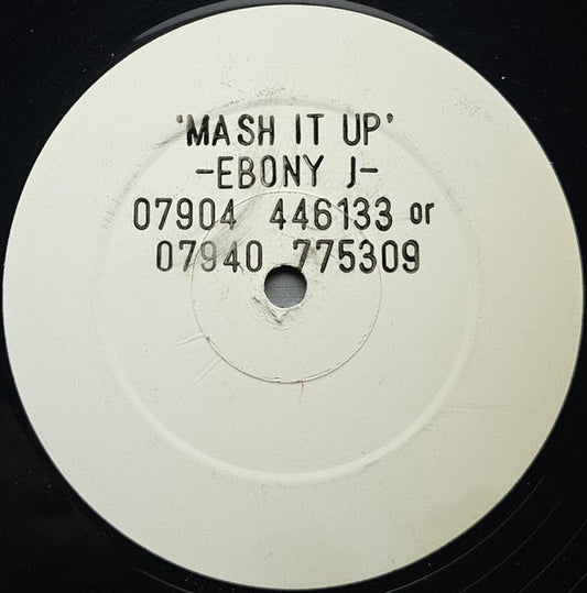 Image of Front Cover of 12" - /G+ - EBONY J, Mash It Up (TMT Music; TMT 2002, UK 2002, Stamped White Label), Record lightly fogged, with storage marks and scuffs,  - 1716426C