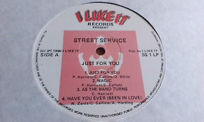 Image of Label Cover of LP - VG/G+ - STREET SERVICE, Just For You (I Like It Records; SS 1 LP, UK 1991), Record has lots of pressing flaws. Sleeve worn and lightly stained / scuffed,  - 1716427C