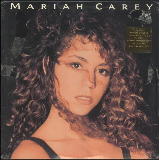 Image of Front Cover of LP - VG+/VG - MARIAH CAREY, Mariah Carey (Columbia; C 45202, US 1990, Inner), Still in opened shrinkwrap with intact hype sticker. Only light hairlines on disc.,  - 1746142S