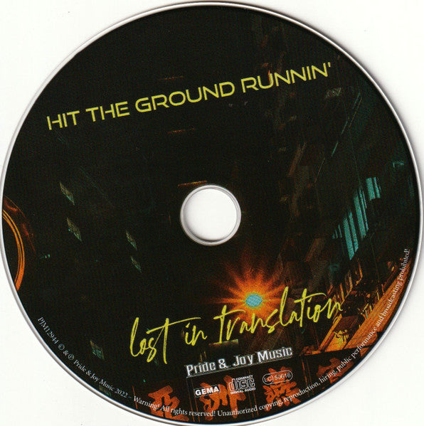 Image of Label Cover of CD - NEW/NEW - HIT THE GROUND RUNNIN', Lost In Translation (Pride & Joy Music; PJM12944, Germany 2022, Jewel Case), ,  - 1736294E