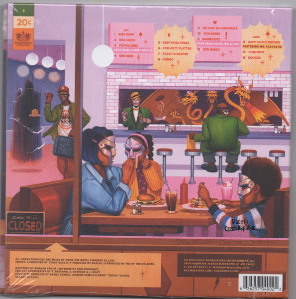 Image of Back Cover of CD - NEW/NEW - MF DOOM, MM...Food (20 Year Anniversary) (Rhymesayers Entertainment; RSE400CD, Europe 2024 Reissue, Gatefold Card Sleeve, Inner), ,  - 1816618C