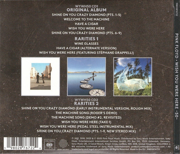 Image of Back Cover of 2xCD - NEW/NEW - PINK FLOYD, Wish You Were Here (Columbia; 19802876722, Europe 2025 Reissue), ,  - 2516213C
