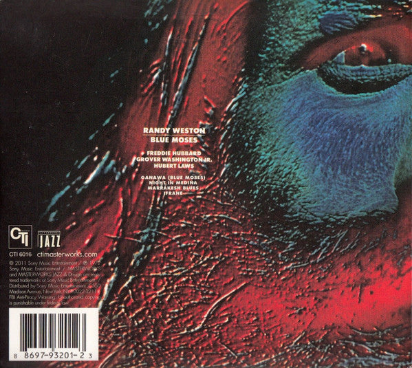 Image of Back Cover of CD - VG+/EX - RANDY WESTON, Blue Moses (CTI Records; CTI 6016, US 2011 Reissue), ,  - 1756120S