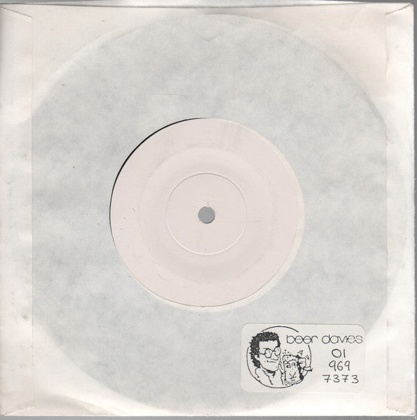 Image of Back Cover of 7" - /VG+ - THE GO-BETWEENS, Cut It Out / Time In The Desert (Beggars Banquet ; BEG 190, UK 1987, White Label Test Pressing, Non Stickered Sleeve, Go-Betweens Hand Written On Label), Strong VG+,  - 1726345E
