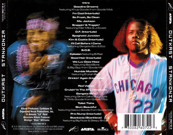 Image of Back Cover of CD - NEW/NEW - OUTKAST, Stankonia (LaFace Records; 73008260722, Europe 2000, Jewel Case), ,  - 1716496C