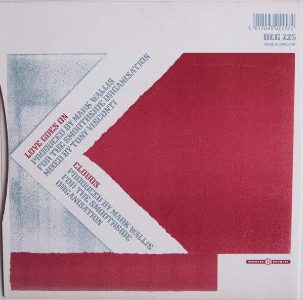 Image of Back Cover of 7" - VG+/VG - THE GO-BETWEENS, Love Goes On (Beggars Banquet ; BEG 225, UK 1989, Picture Sleeve), Strong VG, Promo Sticker On Sleeve,  - 1726344E