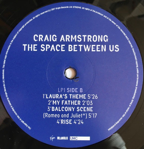 Image of Label Cover of 2xLP - VG+/VG+ - CRAIG ARMSTRONG, The Space Between Us (Virgin; 575 893 9, Europe 2017 Reissue, 2 Inners), Nice clean copy!,  - 1716479C