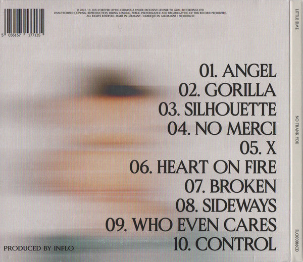 Image of Back Cover of CD - EX/EX - LITTLE SIMZ, No Thank You (Forever Living Originals; FLO00016CD, UK 2023 Reissue), Opened Instore,  - 1756170S