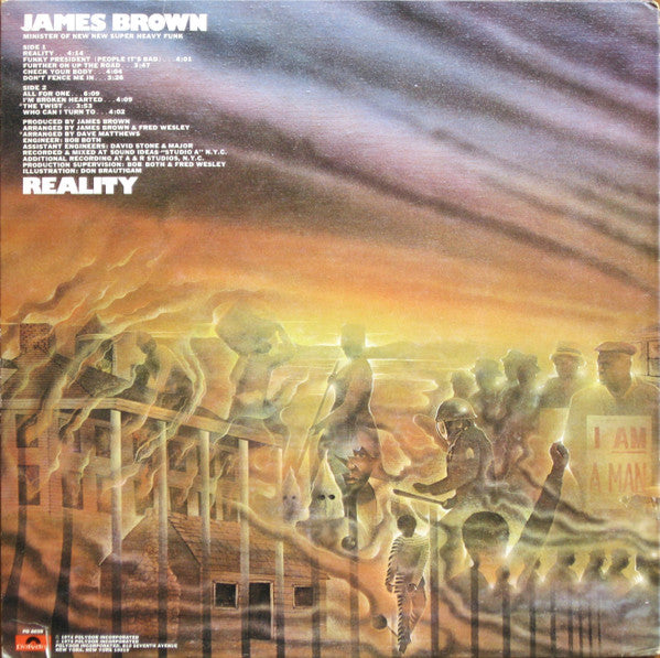 Image of Back Cover of LP - VG/VG - JAMES BROWN, Reality (Polydor Red Label; PD 6039 / 2391 164, US 1974), ,  - 3926091E