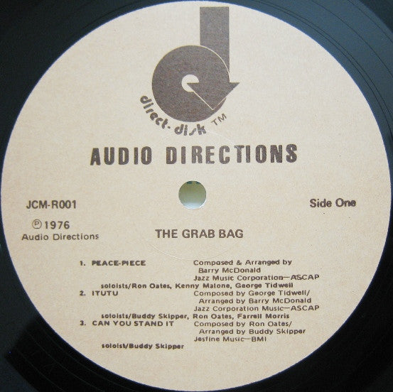 Image of Label Cover of LP - VG/VG - THE GRAB BAG, Audio Directions (Direct-Disk Labs; JCM-001, US 1976, Pasteback Sleeve), Shelf wear to sleeve.,  - 3016324C