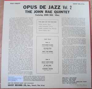 Image of Back Cover of LP - VG+/VG+ - JOHN RAE, BOBBY JASPAR, STEVE KUHN, JAKE HANNA, JOHN NEVES, Opus De Jazz Vol.2 (Savoy Records; KIJJ-2017, Japan 1990, Inner, With Obi), ,  - 1746216S