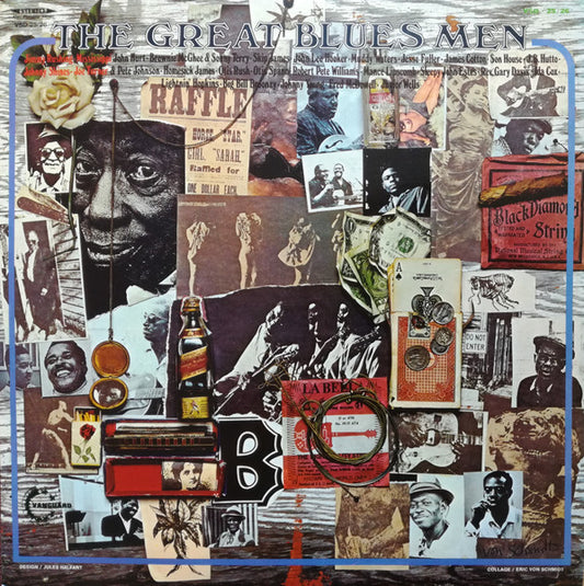 Image of Front Cover of 2xLP - VG/VG+ - VARIOUS, The Great Blues Men (Vanguard; VSD 25/26, France 1972, Gatefold), Sleeve slightly bent at corner. Some light stains and scuffs on reverse,  - 1716542C