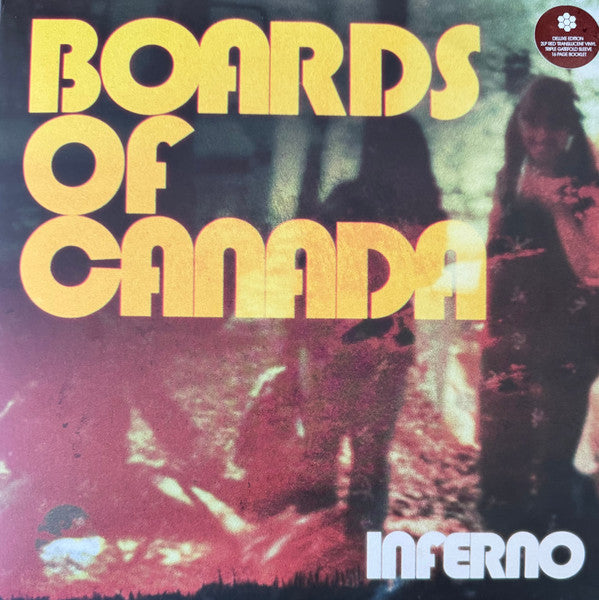 Image of Front Cover of 2xLP - NEW/NEW - BOARDS OF CANADA, Inferno (Warp Records; WARPLP496X, UK 2026, Triple Gatefold, Booklet, Hexagon-Shaped 8" Flexi Disc, Transparent Red Vinyl), , After thirteen years of silence from the compound, during which anticipation has grown day by day, Boards of Canada finally return. - 2136120E