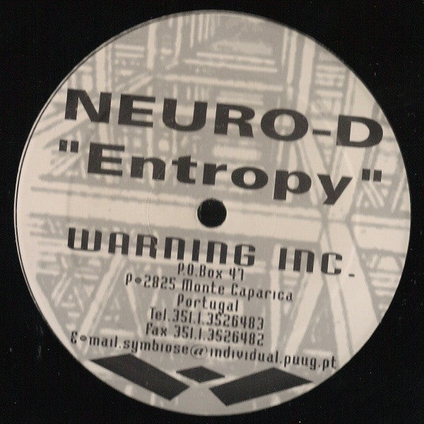 Image of Back Cover of 12" - /VG - NEURO-D, Oceania (Warning Inc.; WAR EP 05, Portugal 1995, Plain Sleeve), ,  - 1726426E