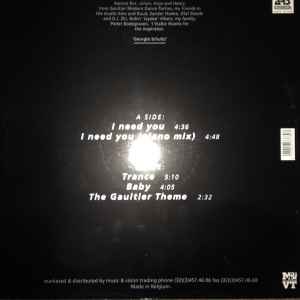 Image of Back Cover of 12" - VG/VG - GEORGIO SCHULTZ, I Need You (ARS Productions; ARS 3770, Belgium 1993), Writing On Label. Label bubbled. light marks only,  - 1746253S