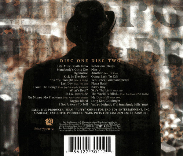 Image of Back Cover of 2xCD - NEW/NEW - THE NOTORIOUS B.I.G., Life After Death (Bad Boy Entertainment; 78612-73011-2, US , Double CD Case), ,  - 1716584C