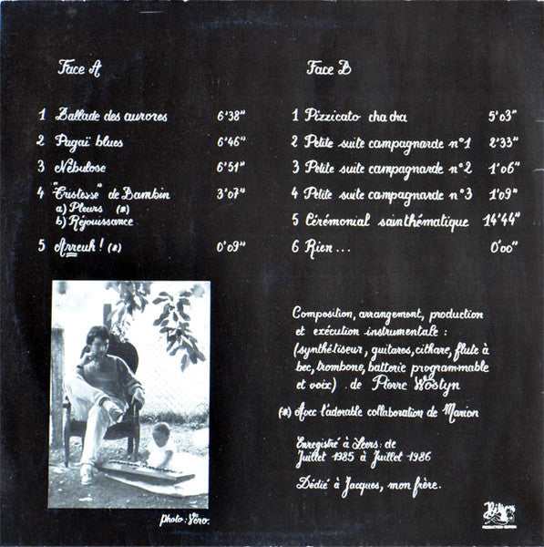 Image of Back Cover of LP - VG/VG - PIERRE WOSTYN, Nebulose (Editions H l ne; 3386/1, France 1986), ,  - 1726379E