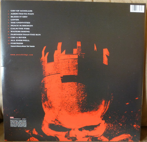 Image of Back Cover of 2xLP - VG/VG - ALTER BRIDGE, Fortress (Roadrunner Records; RR 7607-1, Europe 2013, Gatefold), A few light hairlines. Sleeve has mild edge and ringwear.,  - 1726382E
