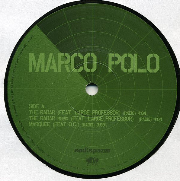 Image of Label Cover of LP - EX/EX - MARCO POLO, The Radar (Soulspazm Records; SS020, US 2007), Sleeve in shrinkwrap (opened).,  - 1746324S