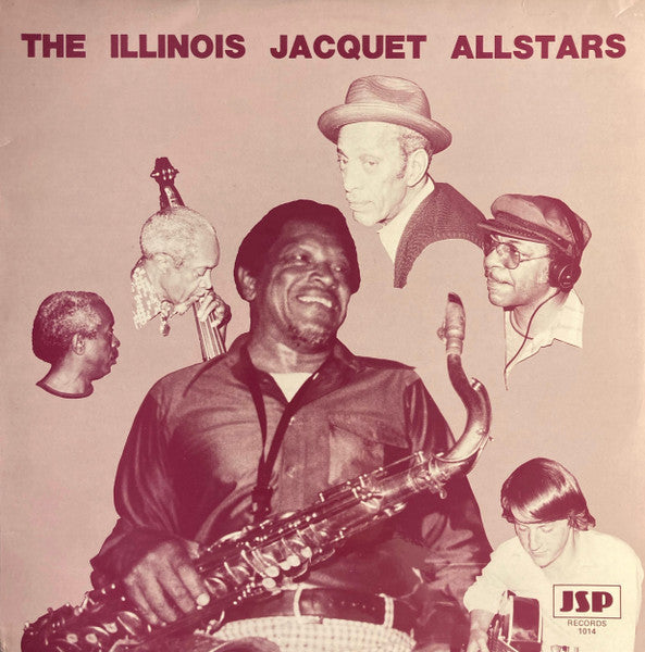 Image of Front Cover of LP - VG/VG - THE ILLINOIS JACQUET ALLSTARS, The Illinois Jacquet Allstars (JSP Records; 1014, UK 1980), Some staining and sticker glue on sleeve; light wear too,  - 1716677C