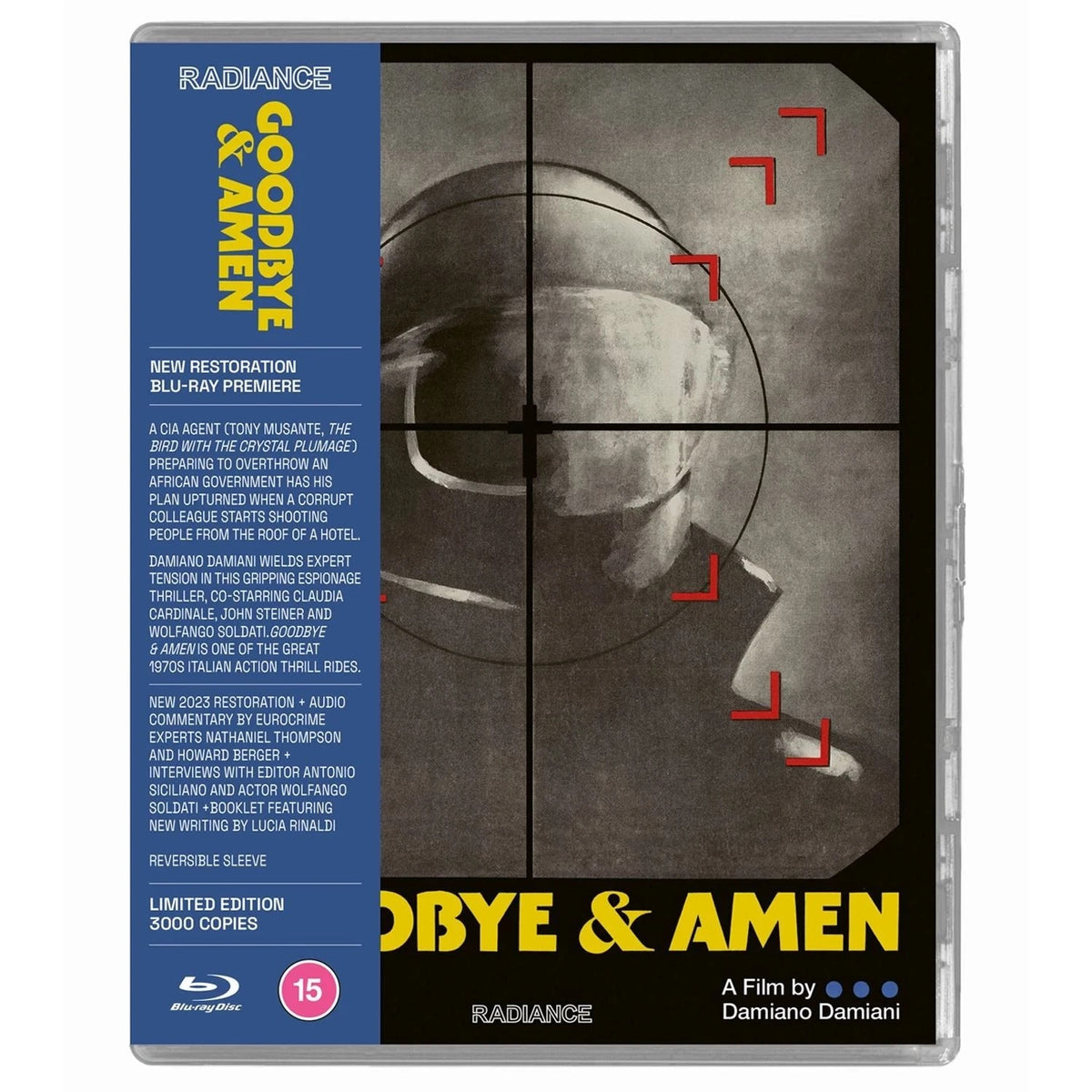 Image of Front Cover of Blu-Ray - VG+/VG+ - DAMIANO DAMIANI, Goodbye & Amen (Radiance; 38, Europe ), ,  - 1736279E