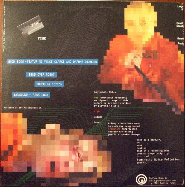 Image of Back Cover of 12" - G+/G+ - GENDERFIX, Tongue n' Cheek (BugEyed Records; FIX 010, Canada 2003, Picture Sleeve, Booklet), Strong G+, light marks only. Stickers on sleeve.,  - 1726434E