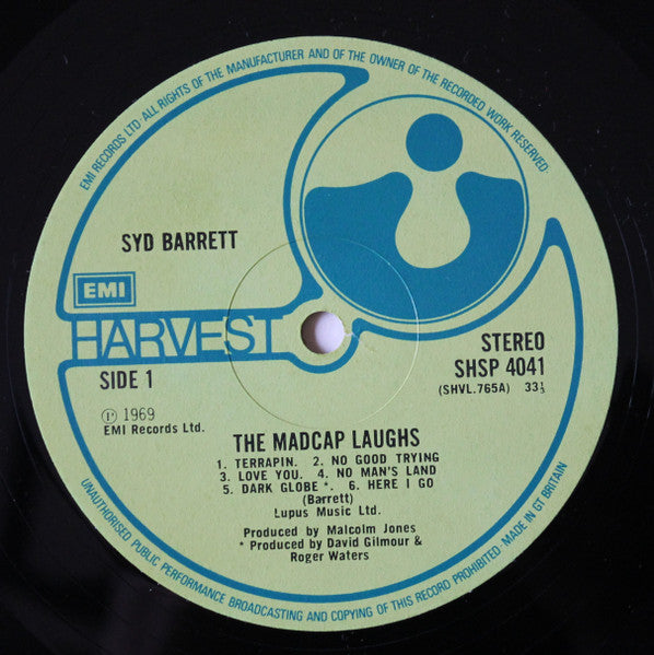 Image of Label Cover of 2xLP - VG/VG - SYD BARRETT, The Madcap Laughs / Barrett (Harvest; SHDW 404, UK 1974, Gatefold), Sleeve has ringwear, a creased corner. 'Madcap' is VG+, 'Barrett' is VG - light hairlines. ,  - 1726392E