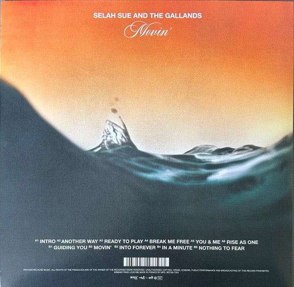 Image of Back Cover of LP - NEW/NEW - SELAH SUE, THE GALLANDS, Movin' (Because Music; BEC5617353,  2026), ,  - 1736221E