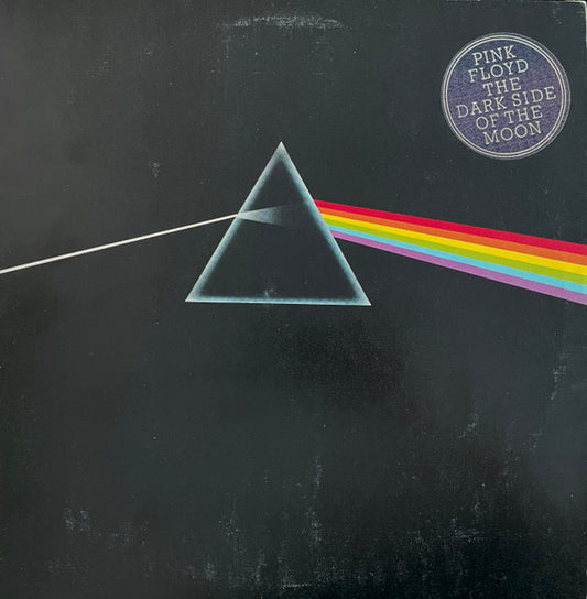 Image of Front Cover of LP - VG/VG - PINK FLOYD, The Dark Side Of The Moon (Harvest; SHVL 804, UK 1973, Stickered Gatefold Sleeve, 2 Posters, 2 Stickers, 2nd pressing), A few light hairlines, nothing serious. Sleeve has a little ringwear, small creases.,  - 1726394E