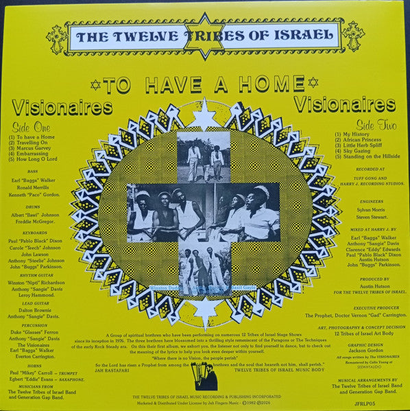 Image of Back Cover of LP - NEW/NEW - THE VISIONAIRES, To Have A Home (Orthodox; JFRLP05, UK 2026 Reissue, Yellow Flame Vinyl), ,  - 1716709C