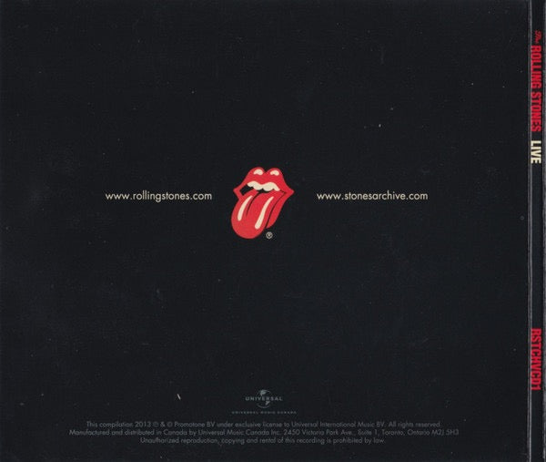 Image of Back Cover of 2xCD - M/M - THE ROLLING STONES, The Rolling Stones Live: The Rolling Stones 50th Anniversary Limited Edition Commemorative Pack (Universal Music Canada; RSTCHVCD1, Canada 2013, Fold Out Sleeve), SEALED,  - 1716664C