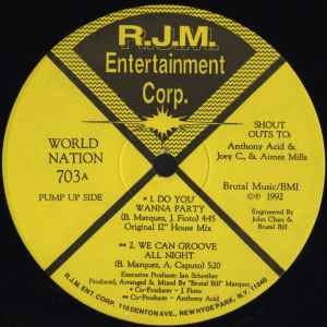 Image of Front Cover of 12" - /VG+ - WORLD NATION, Do You Wanna Party (R.J.M. Entertainment Corp.; RJM 703, US 1992), ,  - 1746334S