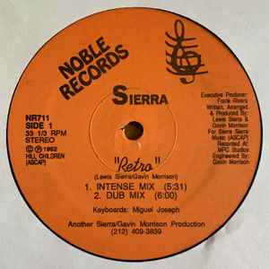 Image of Front Cover of 12" - /VG+ - SIERRA, Retro (Noble Records; NR 711, US 1992), ,  - 1746336S