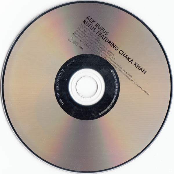 Image of Label Cover of CD - EX/EX - RUFUS FEATURING CHAKA KHAN, Ask Rufus (Geffen Records; UICY-77165, Japan 2015, With Obi), ,  - 1756276S
