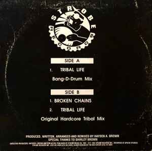 Image of Back Cover of 12" - VG+/VG - THE HAYDEN ANDRE PROJECT*, Tribal Life (4AD; ST-008, Canada 1991, Picture Sleeve), one or two faint scuffs - still VG. original sleeve in shrink - opened,  - 1746373S